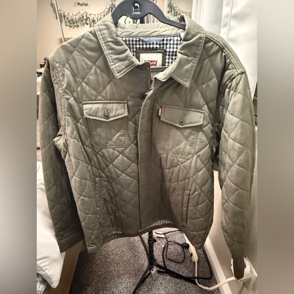 Levi's Men's Quilted Shirt Jacket - Khaki